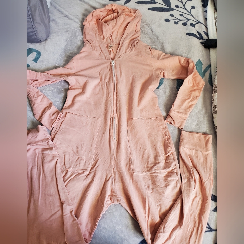 Smash + Tess Blush Zip-Up Romper